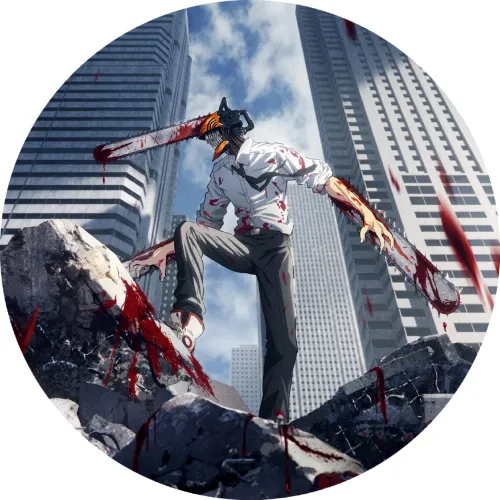 Значок Людина-бензопила - 001