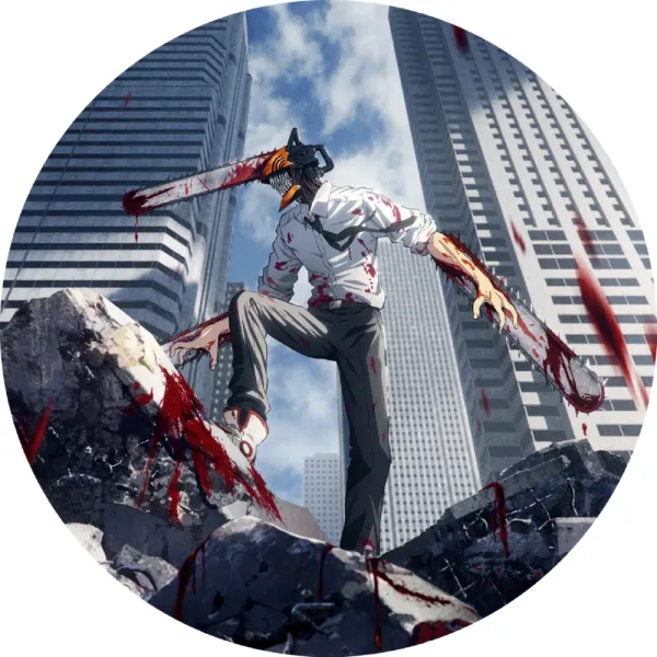 Значок Людина-бензопила - 001