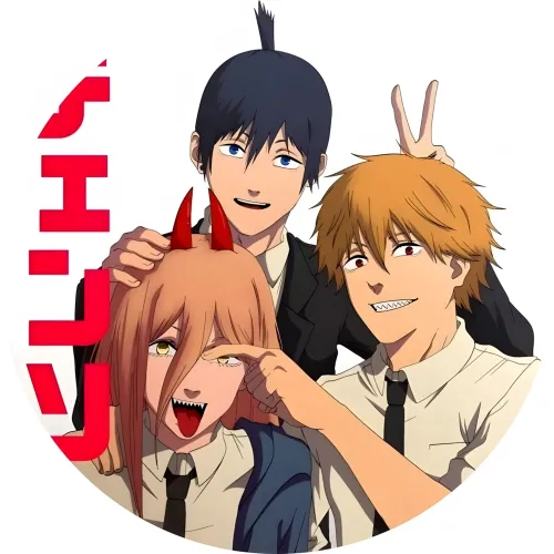 Значок Людина-бензопила - 003