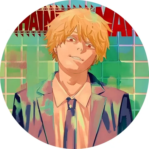 Значок Людина-бензопила - 007