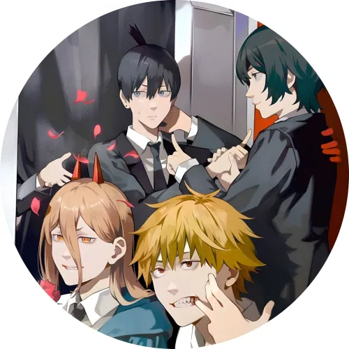 Значок Людина-бензопила - 010