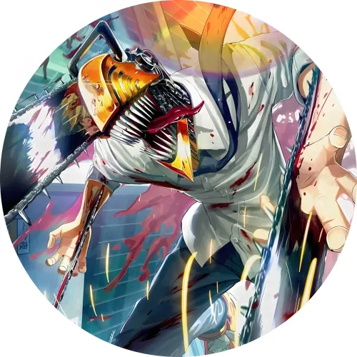 Значок Людина-бензопила - 012