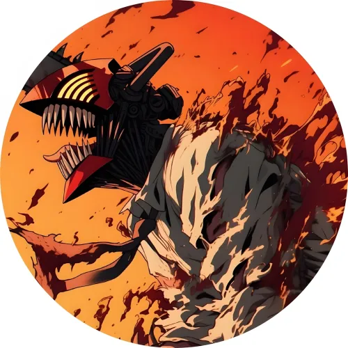 Значок Людина-бензопила - 013