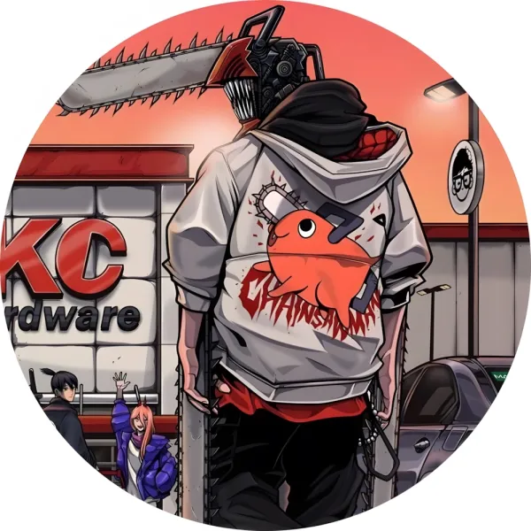 Значок Людина-бензопила - 014