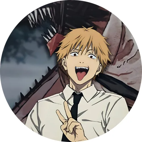 Значок Людина-бензопила - 018