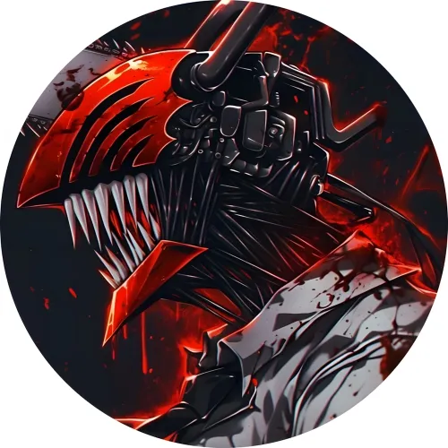 Значок Людина-бензопила - 019