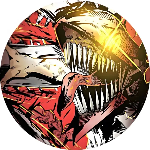 Значок Людина-бензопила - 021