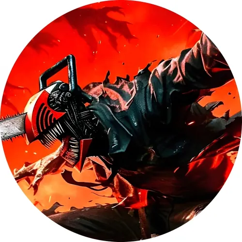 Значок Людина-бензопила - 022