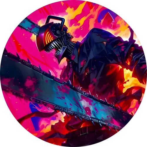 Значок Людина-бензопила - 023