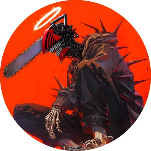 Значок Людина-бензопила - 024