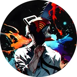 Значок Людина-бензопила - 026