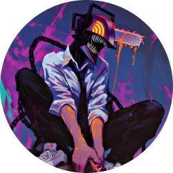 Значок Людина-бензопила - 027