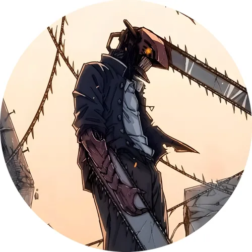 Значок Людина-бензопила - 029